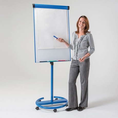 Heavy Duty Round Base Mobile Flip Chart Easel